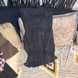 Sleeveless Dark Charcoal Knit Dress